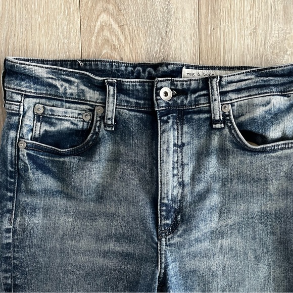 Rag & Bone Women’s Nina High Rise Ankle Flare Cropped Jeans in Pearl - Size 28 - Picture 6 of 11